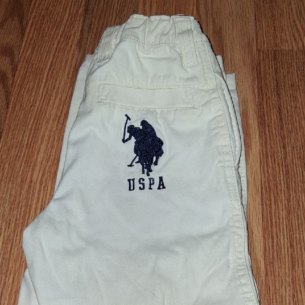 USPA Beige Pants with Logo